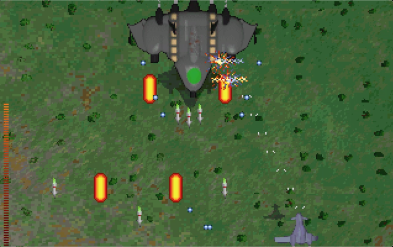 Screenshot du jeu Black Hell en mode solo avec l&amp;rsquo;avion Silicium