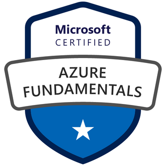 Badge de certification Microsoft Azure Fundamentals:left