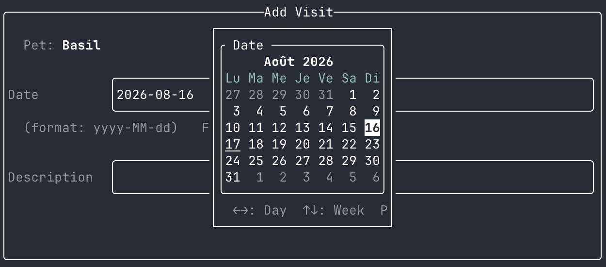 Widget Calendar